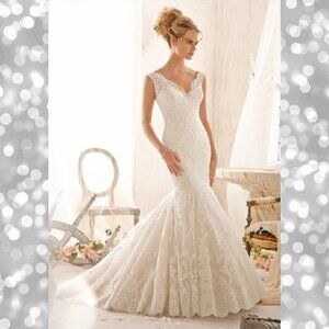 NWT Morilee Bridal Wedding Lace Fit & Flare Gown 2605